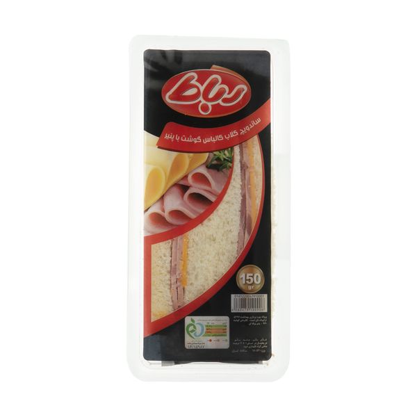 ساندویچ کلاب کالباس گوشت با پنیر رباط - 150 گرم 