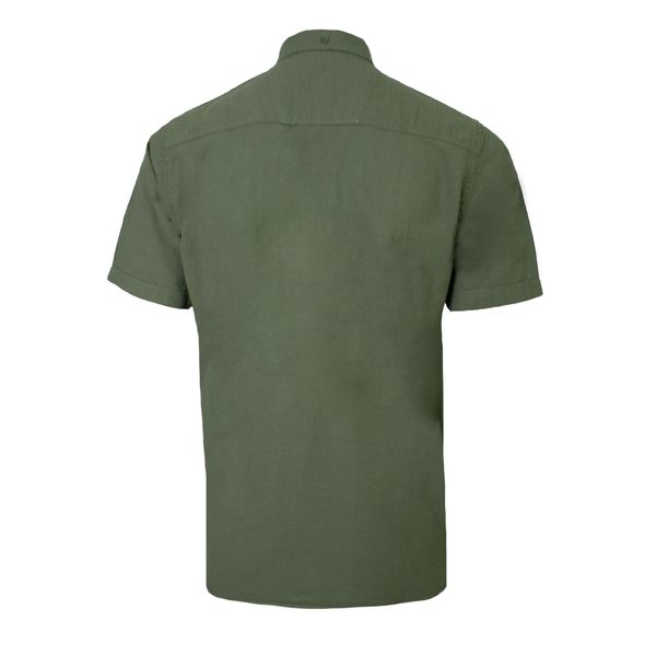 پیراهن آستین کوتاه مردانه مدل  پارچه کنفی رنگ سدری