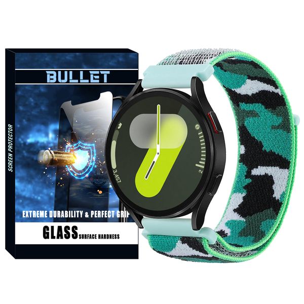 بند بولت مدل Nylon Army BL مناسب برای ساعت هوشمند سامسونگ Galaxy Watch 4/5/6/7/FE سایز 40/43/44/46/47 میلی متری