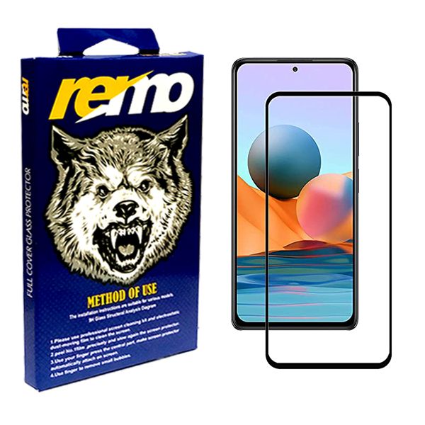 محافظ صفحه نمایش رمو مدل full مناسب برای گوشی موبایل شیائومی Redmi note 10pro
