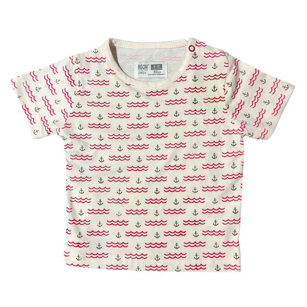 تی شرت آستین کوتاه نوزادی روح مدل لنگر کد 626760