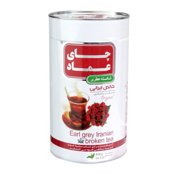 چای سیاه شکسته ارل گری خالص ایرانی عماد - 400 گرم