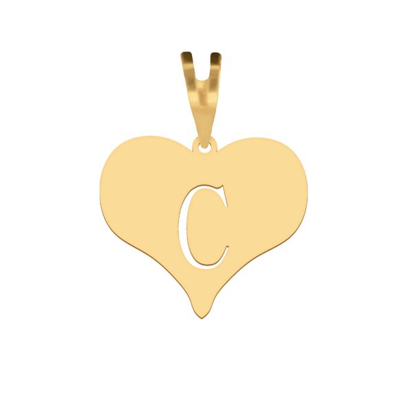 آویز گردنبند طلا 18 عیار زنانه شمیم گلد گالری مدل قلب طرح C MT76