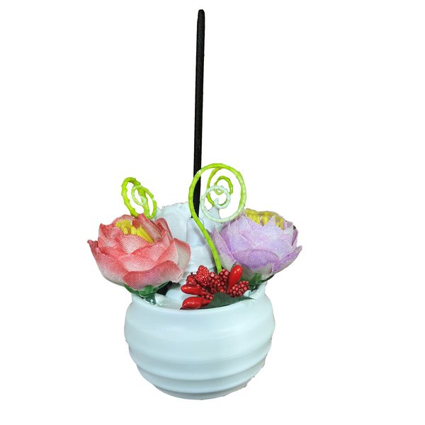 خوشبوکننده هوا مدل گل مصنوعی نسترن فندوقی حجم 20 میلی لیتر