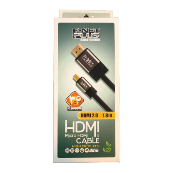کابل تبدیل HDMI به Micro HDMI کی نت مدل KP-CHM2018 طول 1.8 متر