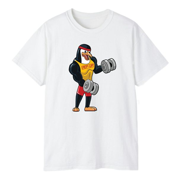 تی شرت آستین کوتاه مردانه مدل پنگوئن ورزشکار و خفن کد 074