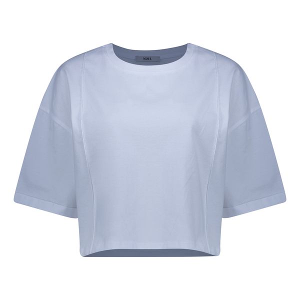 تی شرت آستین کوتاه زنانه نیزل مدل 0693-077 رنگ آبی