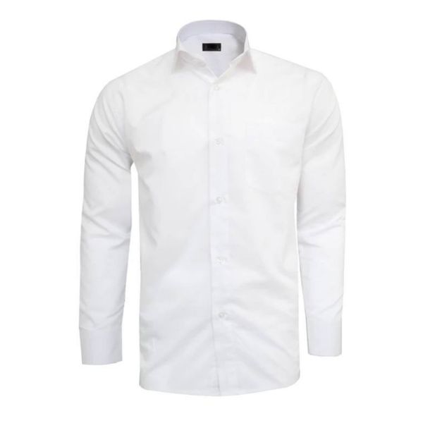 پیراهن آستین بلند مردانه مدل کلاسیک کد SF رنگ سفید