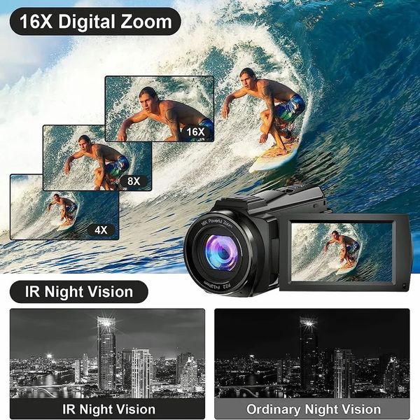 دوربین فیلم برداری مدل 5K 48MP UHD Wifi IR Night Vision