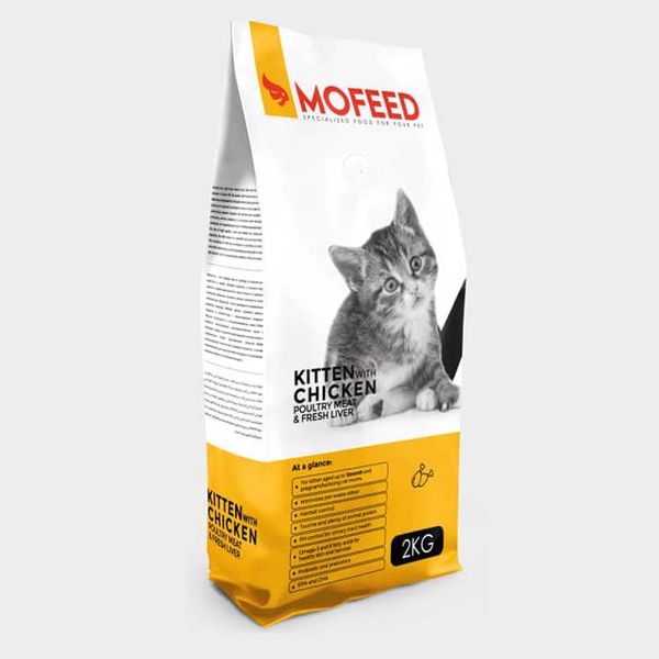 غذای گربه مفید مدل kitten with chicken وزن 2 کیلوگرم