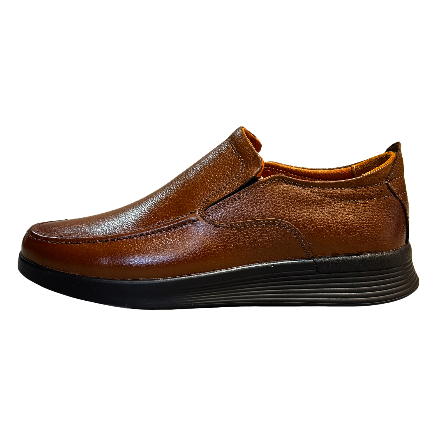 کفش روزمره مردانه مدل چرم طبیعی کد 00217 رنگ عسلی