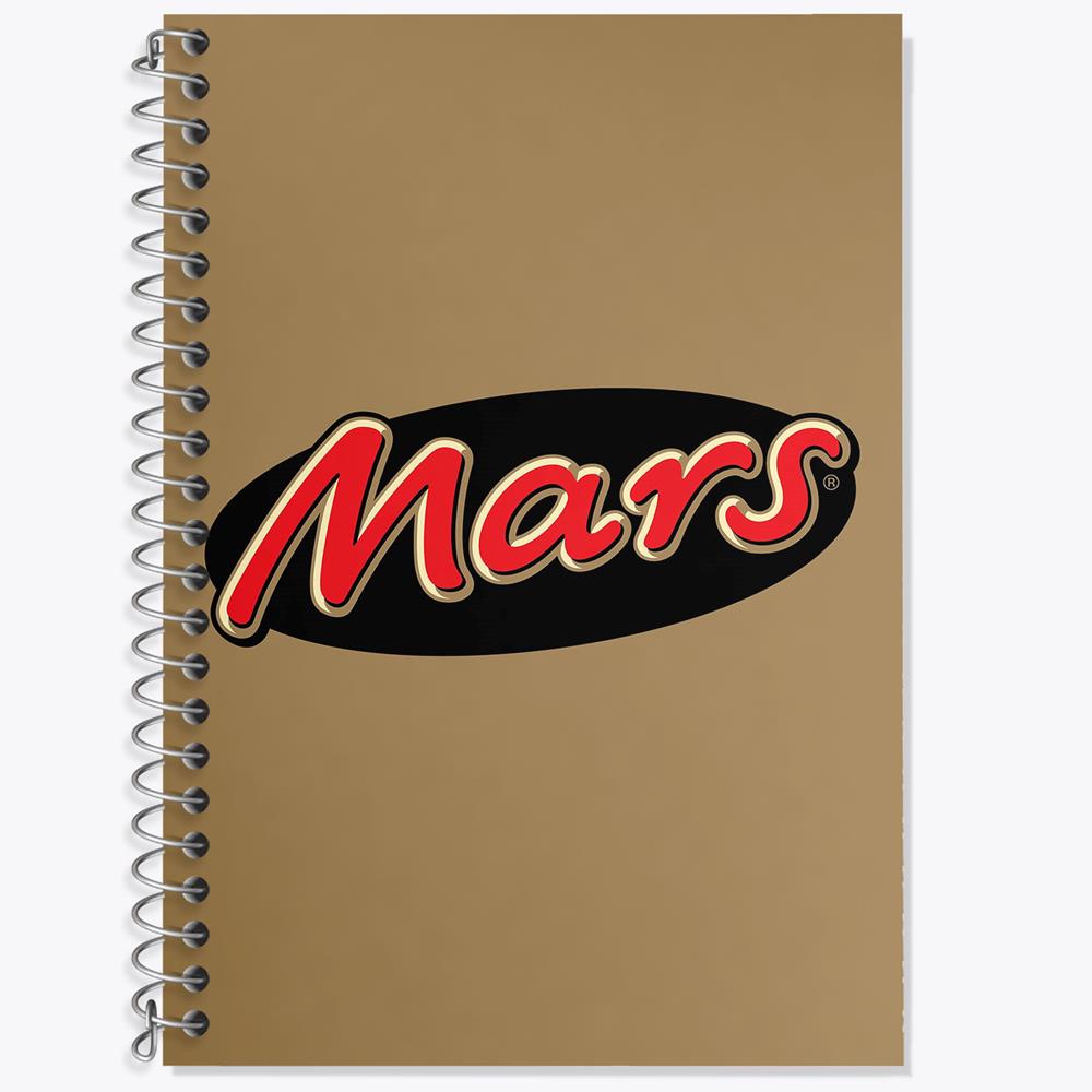 دفتر زبان 50 برگ خندالو مدل سه خط طرح شکلات مارس Mars کد 8428