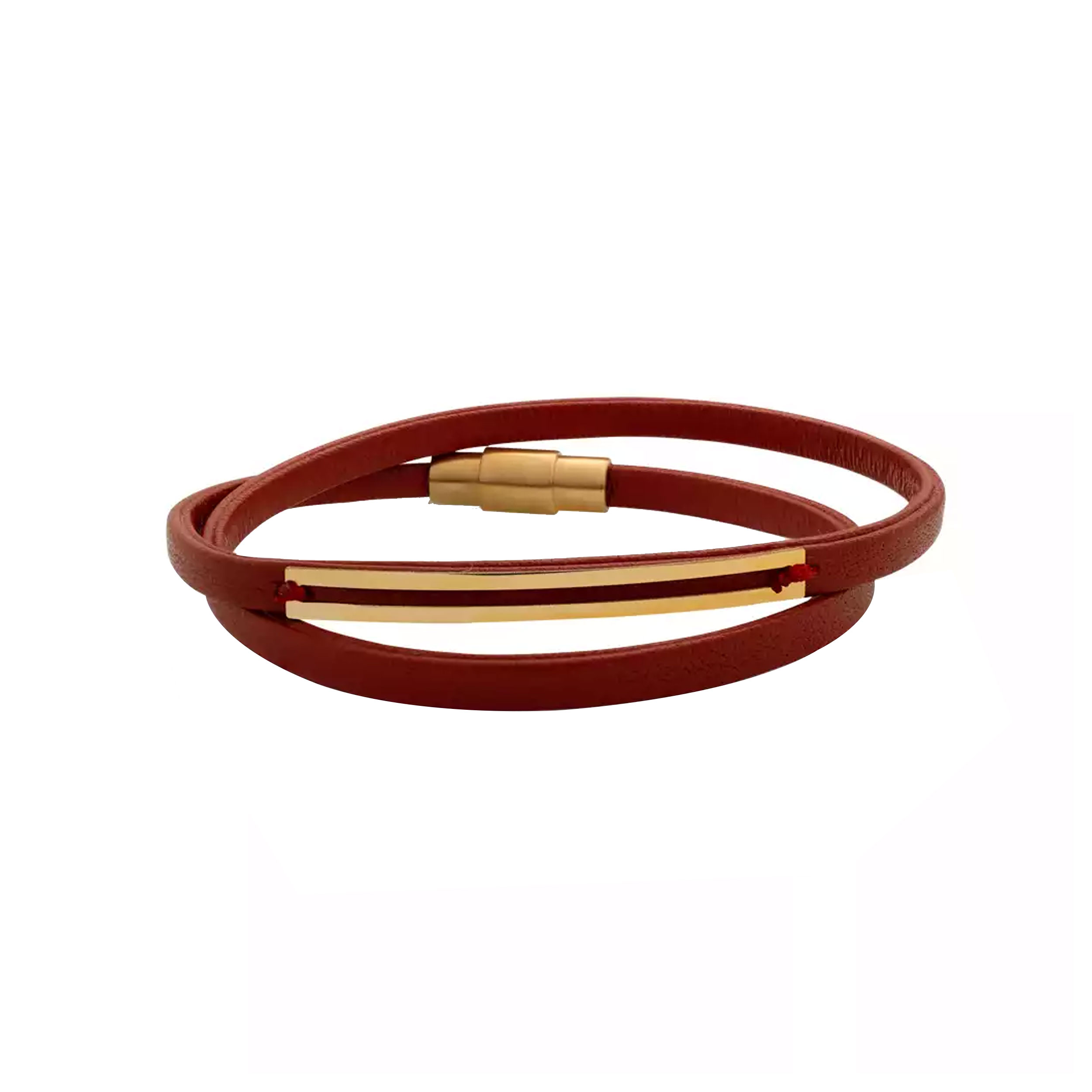 دستبند طلا 18 عیار زنانه روبی آرت گالری مدل دو لاین