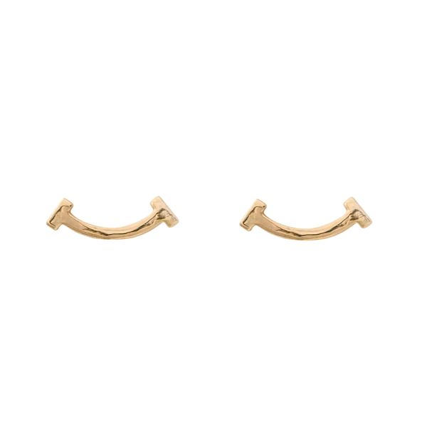 گوشواره طلا 18 عیار زنانه گالری روبی مدل لبخند تیفانی