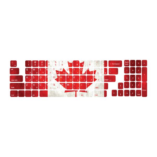برچسب حروف فارسی کیبورد طرح Canada کد 102