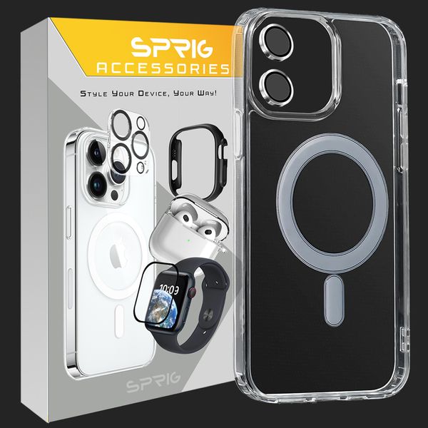 کاور اسپریگ مدل MG-safe-Ring مناسب برای گوشی موبایل اپل Iphone 11 به همراه محافظ لنز 