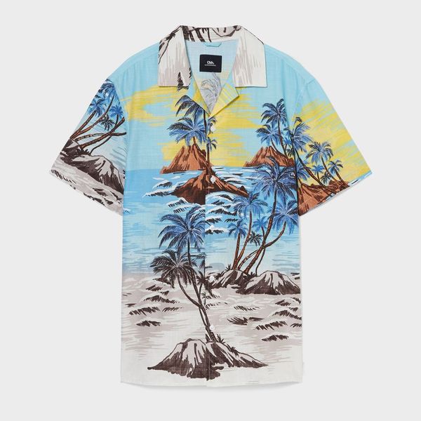 پیراهن آستین کوتاه مردانه سی اند ای مدل هاوایی CH7