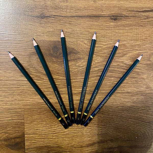 مداد مشکی وینیدز مدل  6B مجموعه 6 عددی