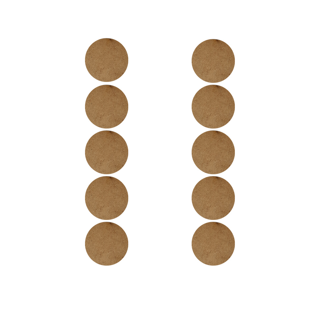 اسلایس چوبی مستر راد مدل دایره کد 3 بسته 10 عددی
