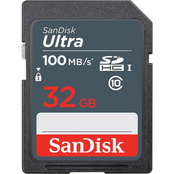 کارت حافظه SDHC سن دیسک مدل Ultra کلاس 10 استاندارد UHS-I U1 سرعت 100MB/s ظرفیت 32 گیگابایت
