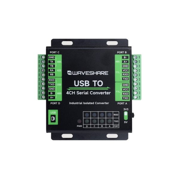 مبدل صنعتی USB به سریال ویوشیر مدل USB TO 4CH Serial Converter