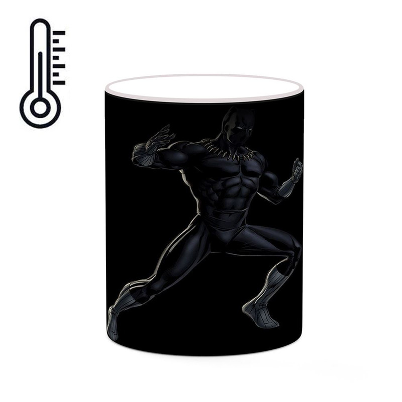 ماگ حرارتی کاکتی مدل بلک پنتر Black Panther Marvel کد mgh38076