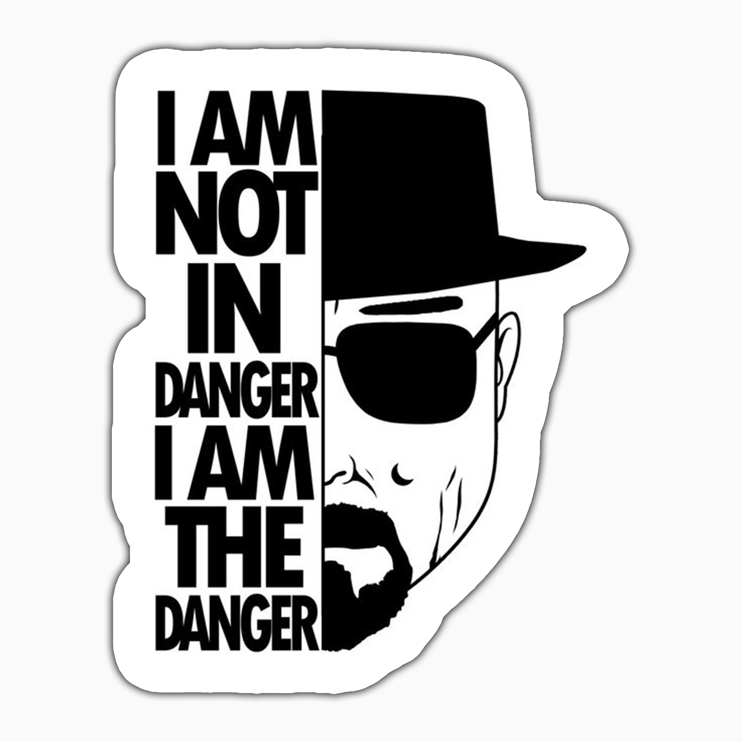 استیکر لپ تاپ و موبایل بووم طرح سریال Breaking Bad مدل I Am The Danger کد VR37
