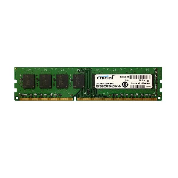رم دسکتاپ DDR3 تک کاناله 1333 مگاهرتز CL9 کروشیال مدل PC3-10600 ظرفیت 8 گیگابایت