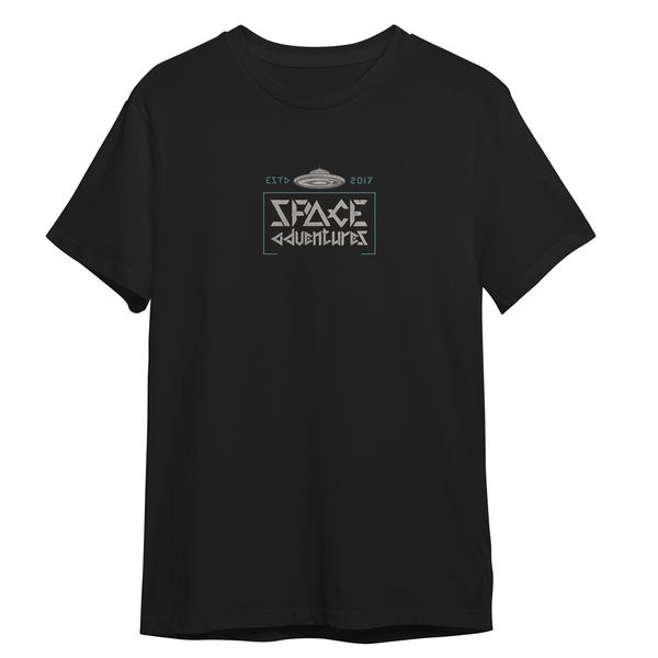 تی شرت آستین کوتاه مردانه مدل فضا و فضاپیما کد 0678 رنگ مشکی