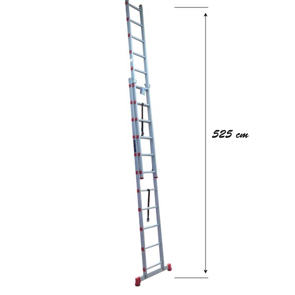 نردبان 22 پله آلوپات مدل دوطرفه کشویی کد 6m