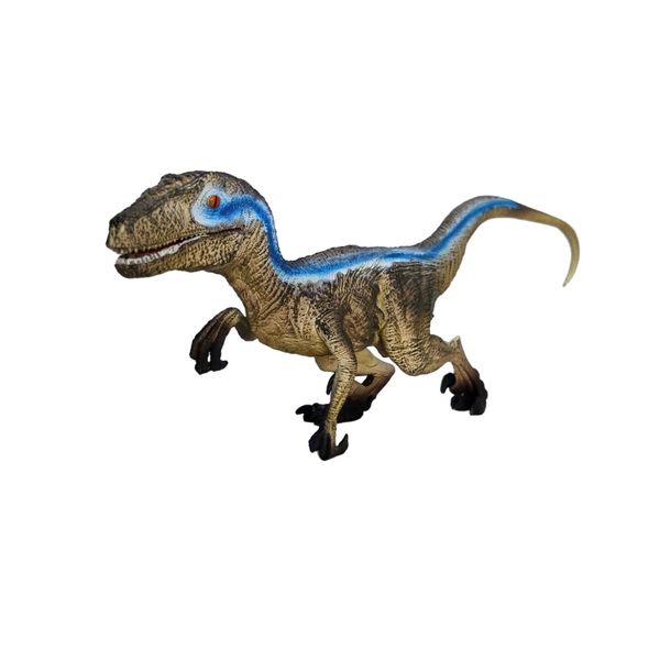اکشن فیگور مدل دایناسور فک متحرک طرح Velociraptor Blue
