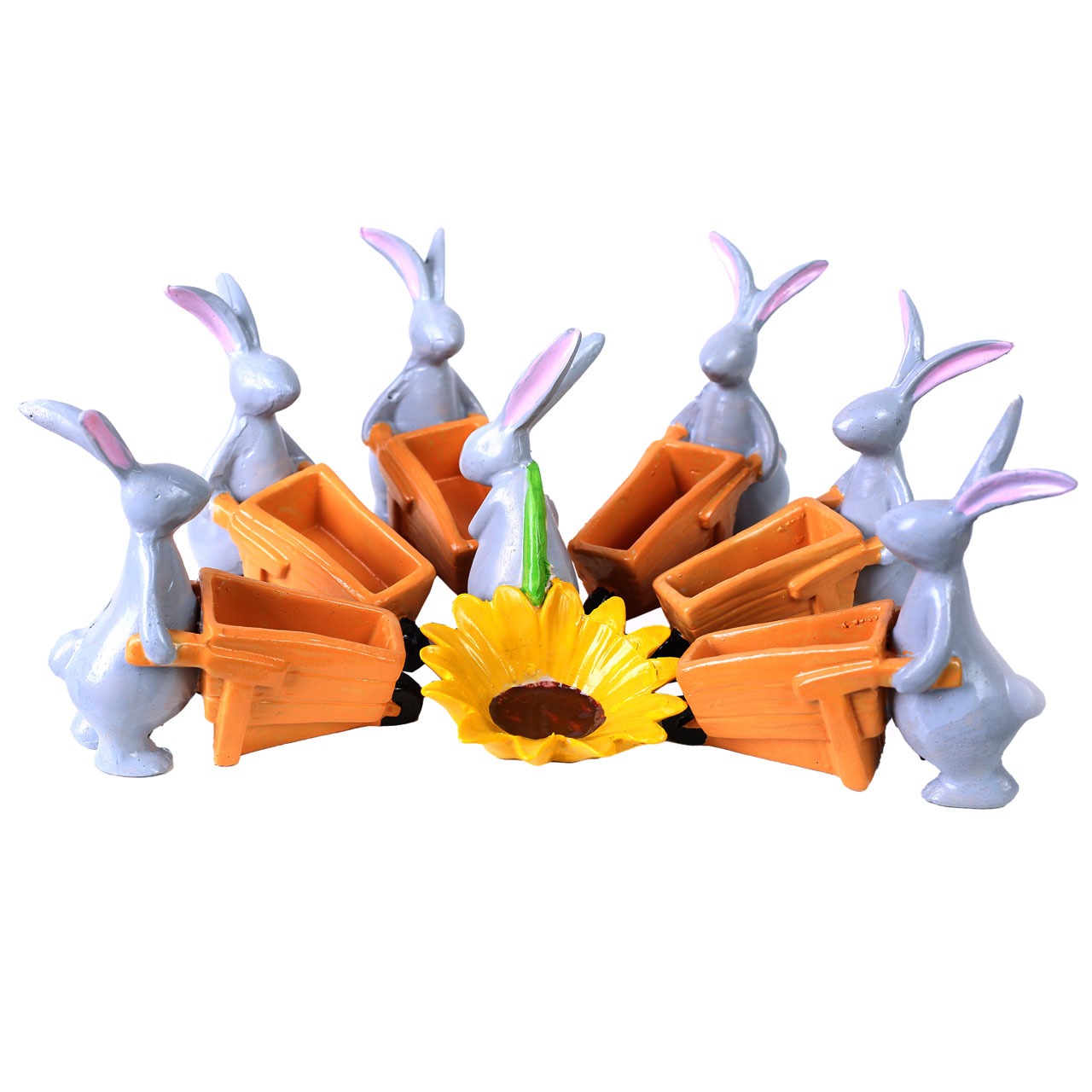 مجموعه ظروف هفت سین 7 پارچه لیلپار طرح خرگوش مدل OMD-0060