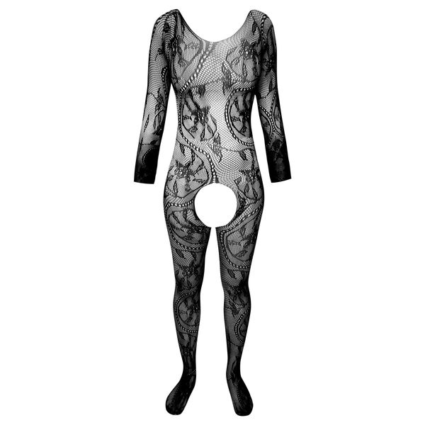 لباس خواب زنانه ماییلدا مدل فیشنت فاق باز کد 4855-S92 رنگ مشکی