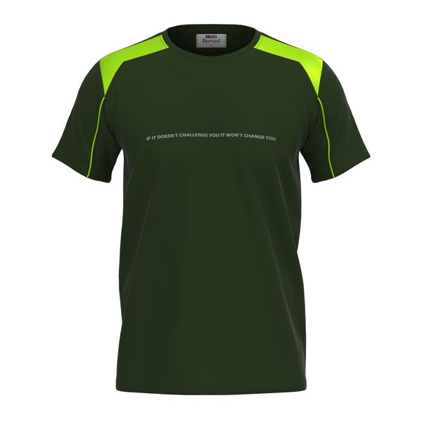 تی شرت آستین کوتاه مردانه برساد مدل E117 رنگ سبز