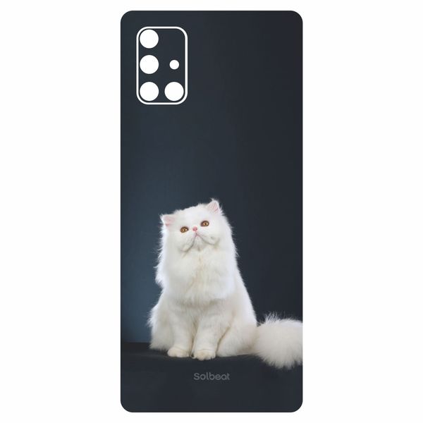 برچسب پوششی سلبیت مدلwhite persian cat مناسب برای گوشی موبایل سامسونگ Galaxy A71