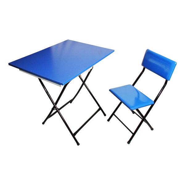 ست میز تحریر و صندلی میزیمو مدل باکسدار تاشو کد 9208