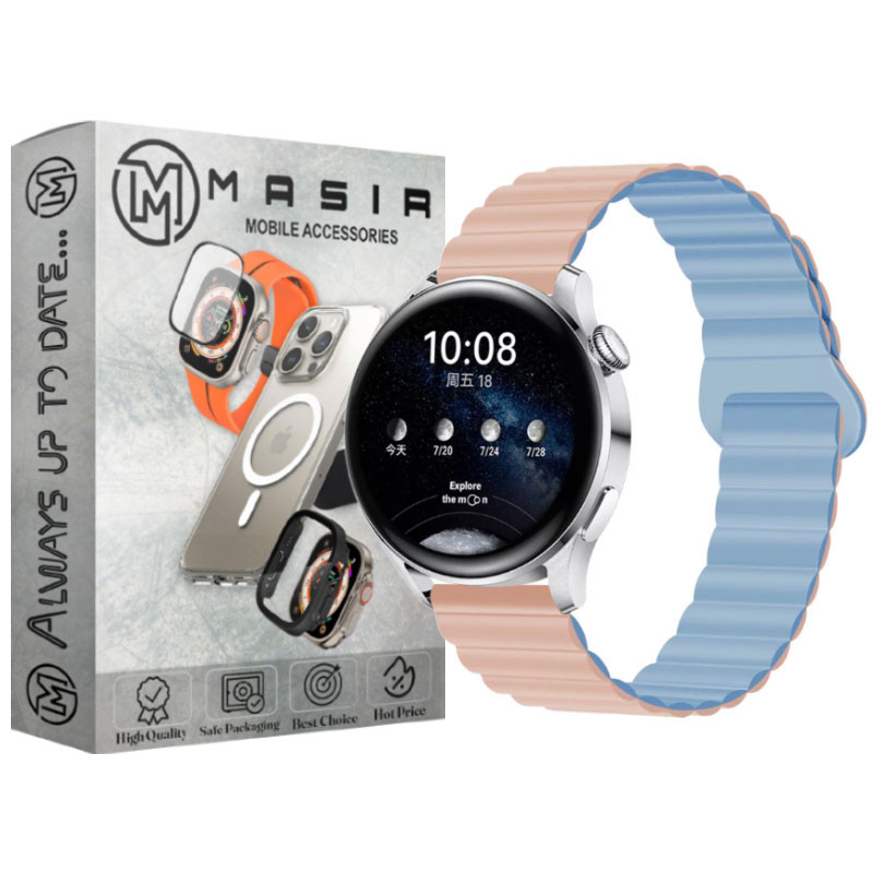  بند مسیر مدل Silicone Loop 2C Magnetic مناسب برای ساعت هوشمند هوآوی Watch GT/2/2e/2 Pro/3/3 Pro سایز 46 میلی متری