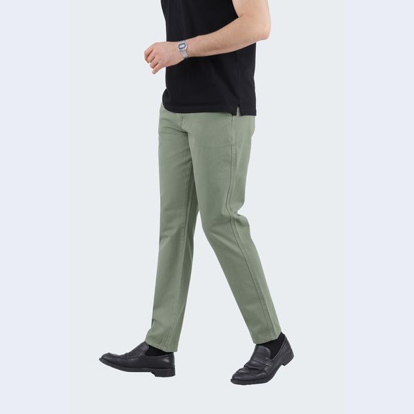 شلوار مردانه پاتن جامه مدل کتان کد 101221020006377 رنگ سبز روشن