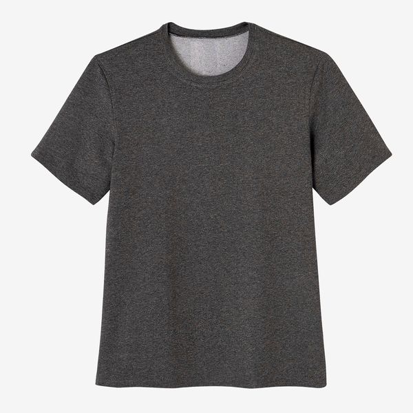 تی شرت ورزشی مردانه دکتلون مدل CARDIO 100 رنگ خاکستری تیره