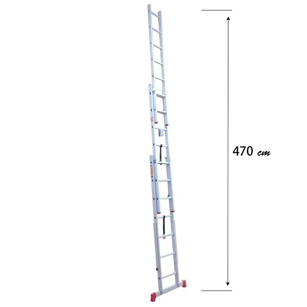 نردبان 21 پله آلوپات مدل دوطرفه کشویی 6m