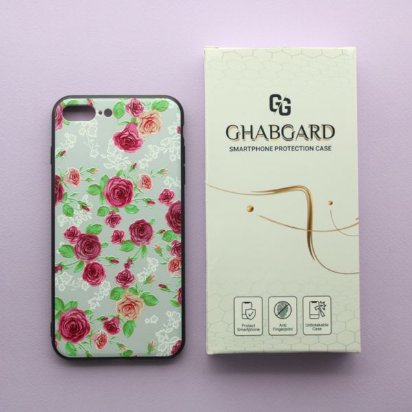 کاور قاب گارد مدل دور ژله ای دخترانه گل مناسب برای گوشی موبایل اپل iPhone 7 plus / 8 plus