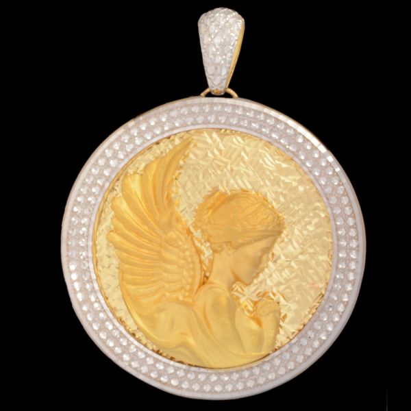 آویز گردنبند طلا 18 عیار زنانه طلای مستجابی مدل فرشته آوا  کد 4033