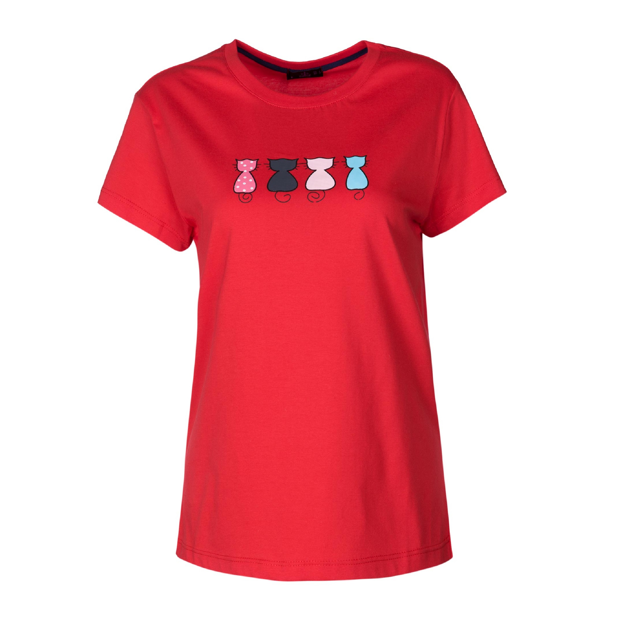 تی شرت آستین کوتاه زنانه اسپیور مدل یقه گرد کد 155134 رنگ قرمز