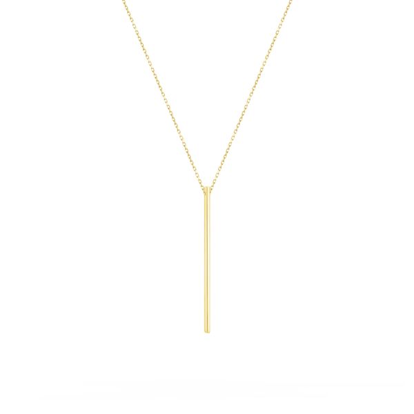 گردنبند طلا 18 عیار زنانه طلا و جواهر درریس مدل پروفیل تک