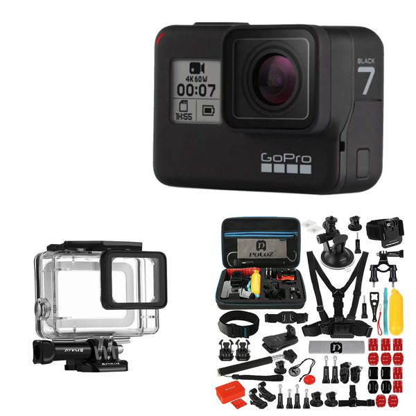  دوربین فیلم برداری ورزشی گوپرو مدل HERO7 Black Quick Stories به همراه لوازم جانبی پلوز