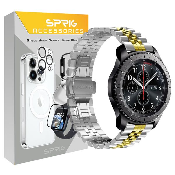 بند اسپریگ مدل 5Row SLV مناسب برای ساعت هوشمند سامسونگ Galaxy Watch 4 40mm / Watch 4 44mm / Watch 4 Classic 42mm / Watch 4 Classic 46mm