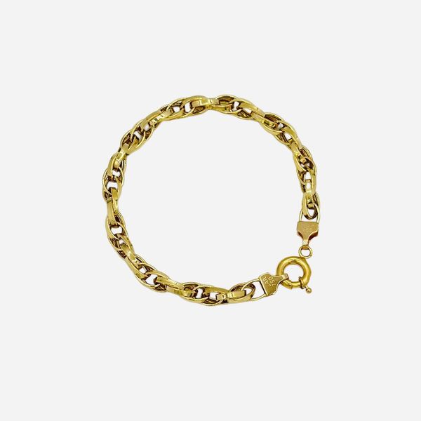دستبند طلا 18 عیار زنانه طلای کامک مدل بافت
