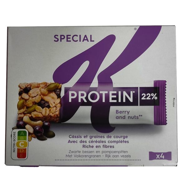 پروتئین بار با توت سیاه و دانه کدو اسپشیال کی کلاگز - 28 گرم بسته 4 عددی