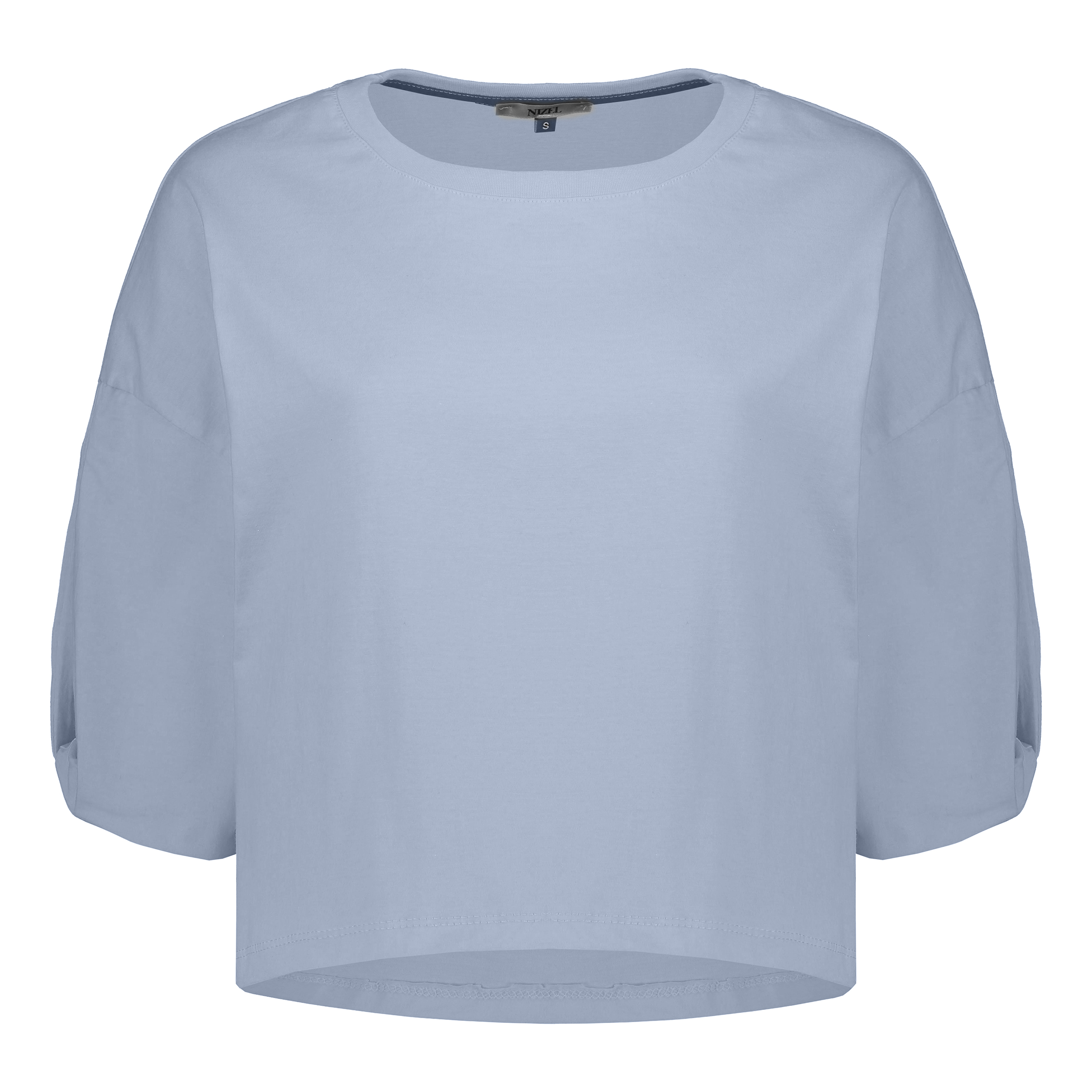 تی شرت آستین کوتاه زنانه نیزل مدل 0690-077 رنگ آبی