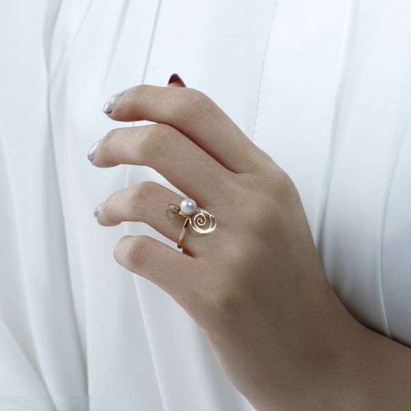 انگشتر طلا 18 عیار زنانه مایا ماهک مدل MR0605 طرح انار